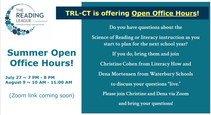 TRL-CT Summer Office Hours